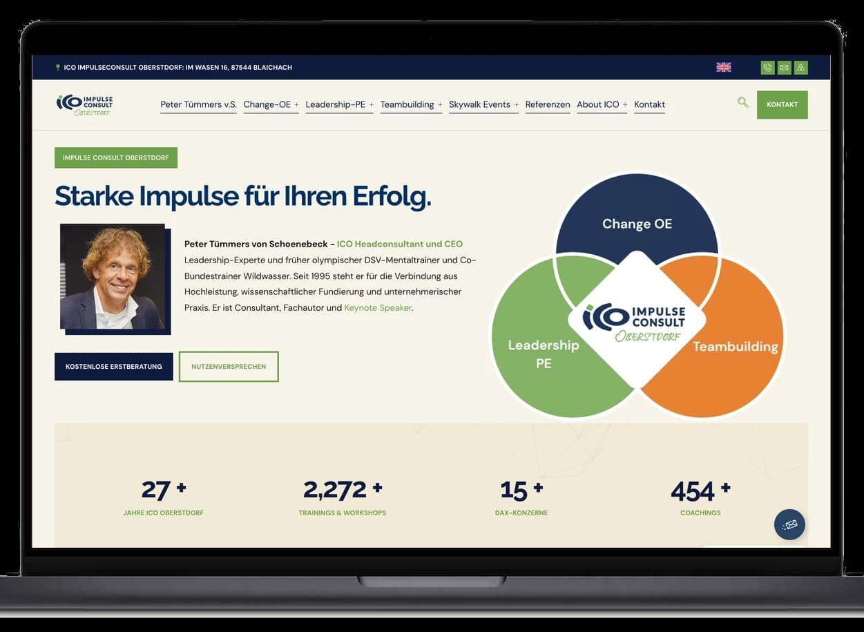 ICO ImpulseConsult Oberstdorf — Webdesign von Neon Arc